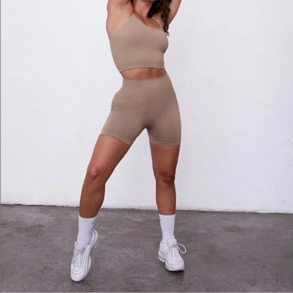 SET Active Sculpt Flex bike shorts sand size XS - Picture 1 of 5